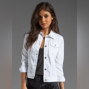 J Brand Denim Jacket in White Sz Medium